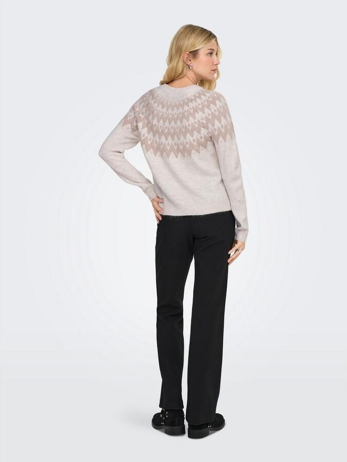 Only Regular fit gebreide pullover met Noors motief model 'FRY' - Foto 6
