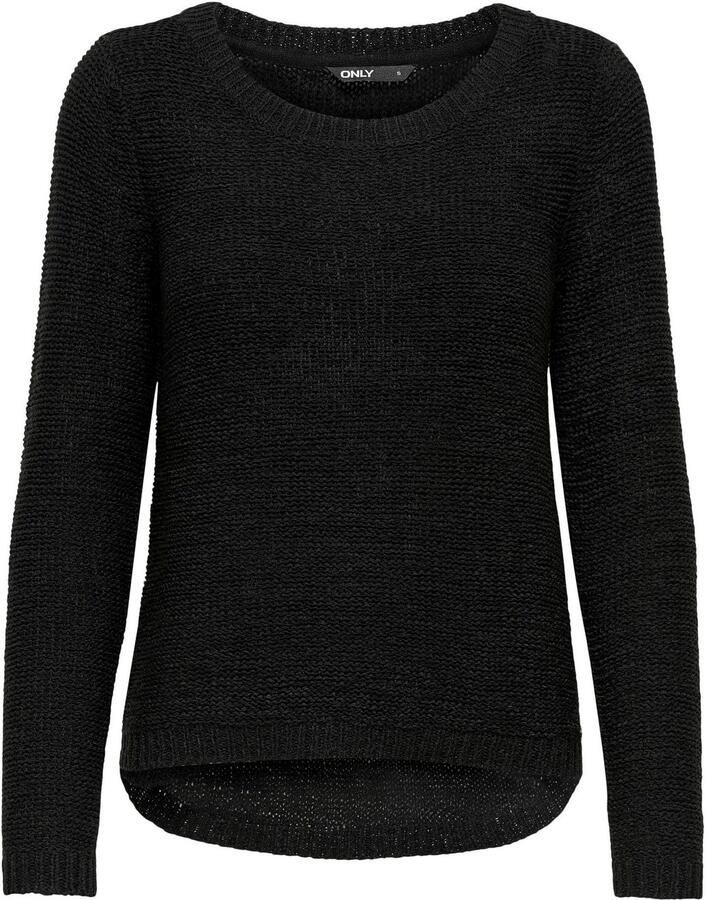 Only Zwart Gebreid Kledingstuk met Lange Mouwen en Ronde Hals Black Dames - Foto 6