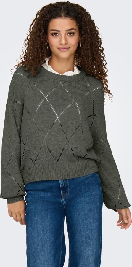 Only Gebreide trui ONLGEENAS LS STRUCTURE O-NECK CC KNT - Foto 3