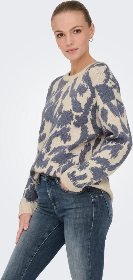 Only Gebreide trui ONLGIGI LS GLITTER O-NECK KNT - Foto 6