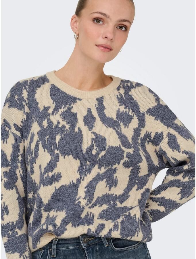 Only Gebreide trui ONLGIGI LS GLITTER O-NECK KNT - Foto 2