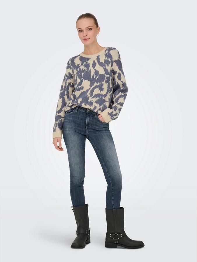 Only Gebreide trui ONLGIGI LS GLITTER O-NECK KNT - Foto 4