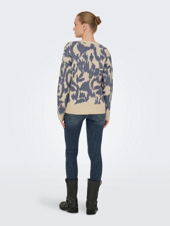 Only Gebreide trui ONLGIGI LS GLITTER O-NECK KNT - Foto 5