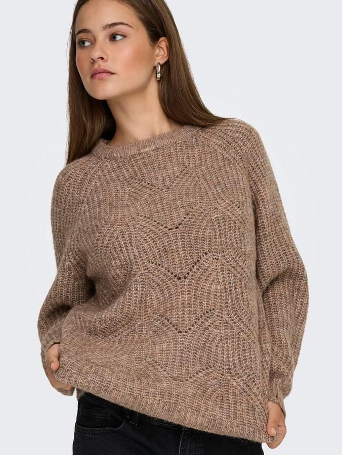 Only Gebreide trui ONLGILA LIFE LS STRUCTURE O-NECK BF KNT - Foto 3