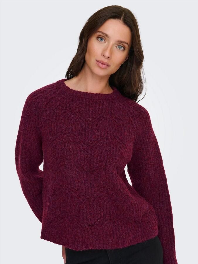 Only Gebreide trui ONLGILA LIFE LS STRUCTURE O-NECK BF KNT - Foto 3