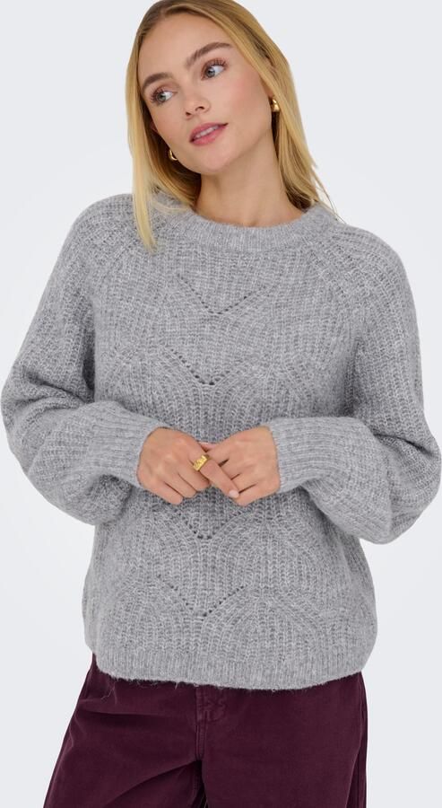 Only Gebreide trui ONLGILA LIFE LS STRUCTURE O-NECK BF KNT - Foto 6