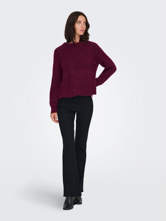 Only Gebreide trui ONLGILA LIFE LS STRUCTURE O-NECK BF KNT - Foto 4