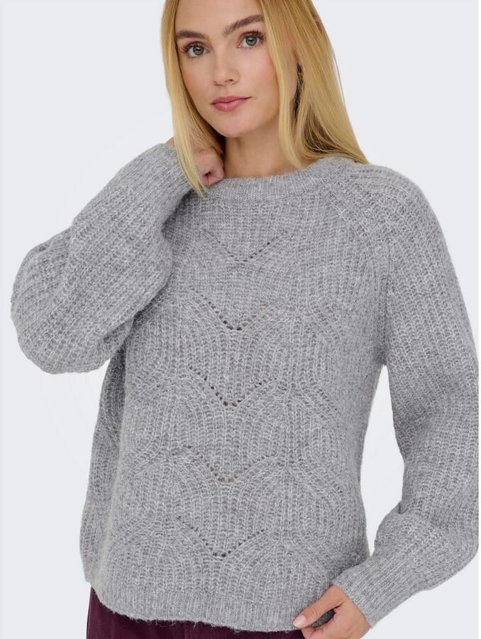 Only Gebreide trui ONLGILA LIFE LS STRUCTURE O-NECK BF KNT - Foto 2