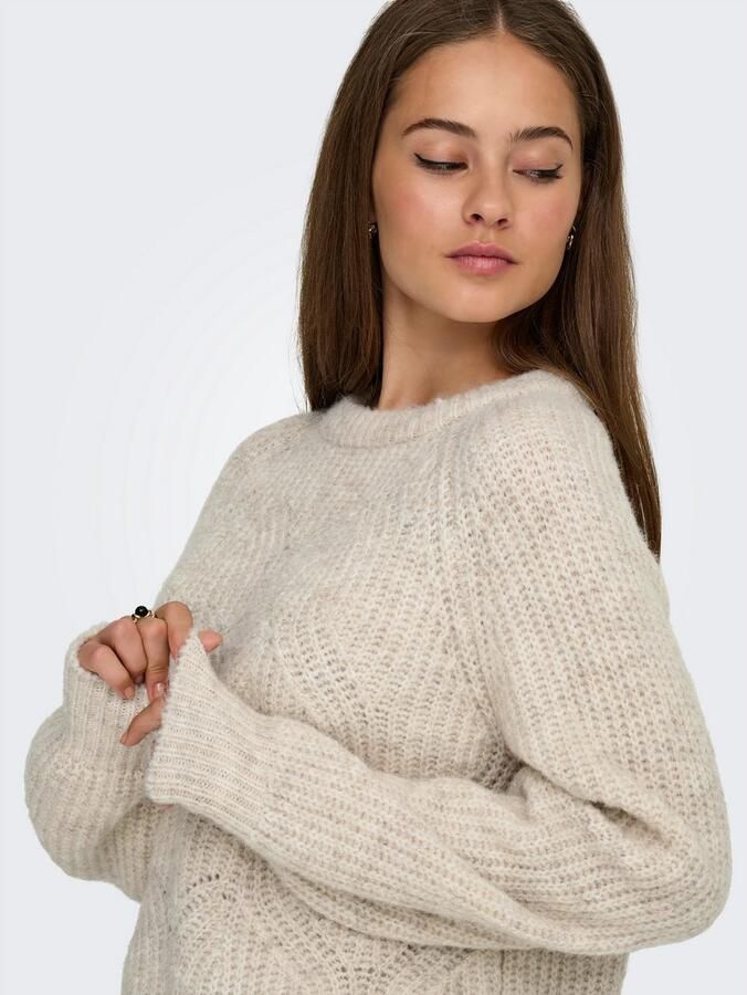 Only Gebreide trui ONLGILA LIFE LS STRUCTURE O-NECK BF KNT - Foto 3