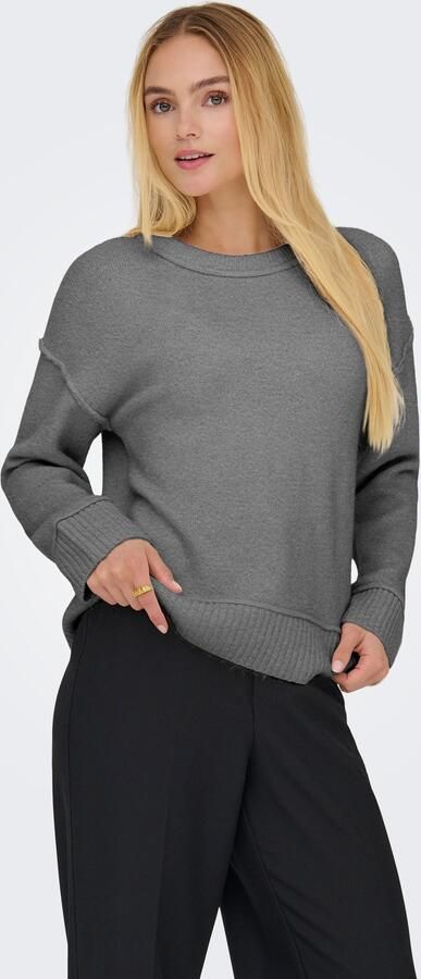 Only Gebreide trui ONLHAZEL LS DETAIL O-NECK BF KNT - Foto 3