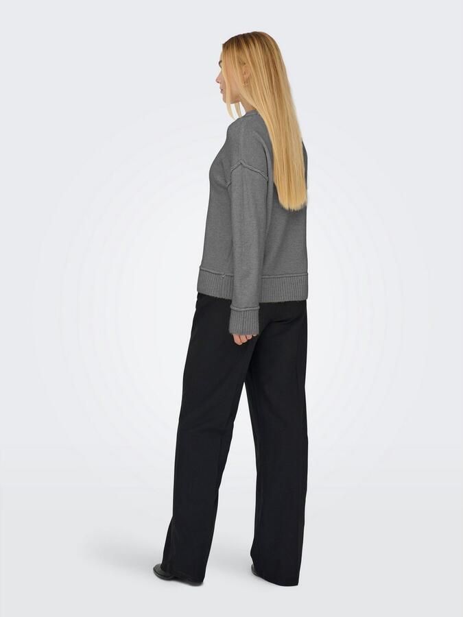 Only Gebreide trui ONLHAZEL LS DETAIL O-NECK BF KNT - Foto 2