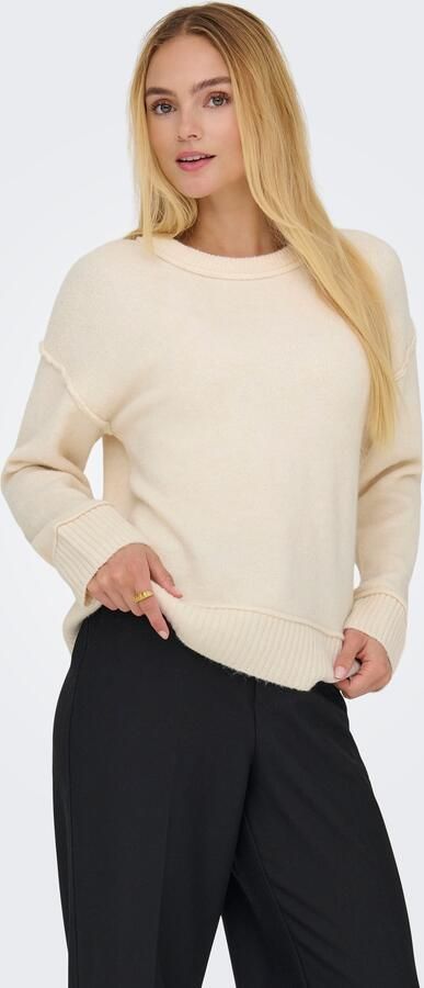 Only Gebreide trui ONLHAZEL LS DETAIL O-NECK BF KNT - Foto 6