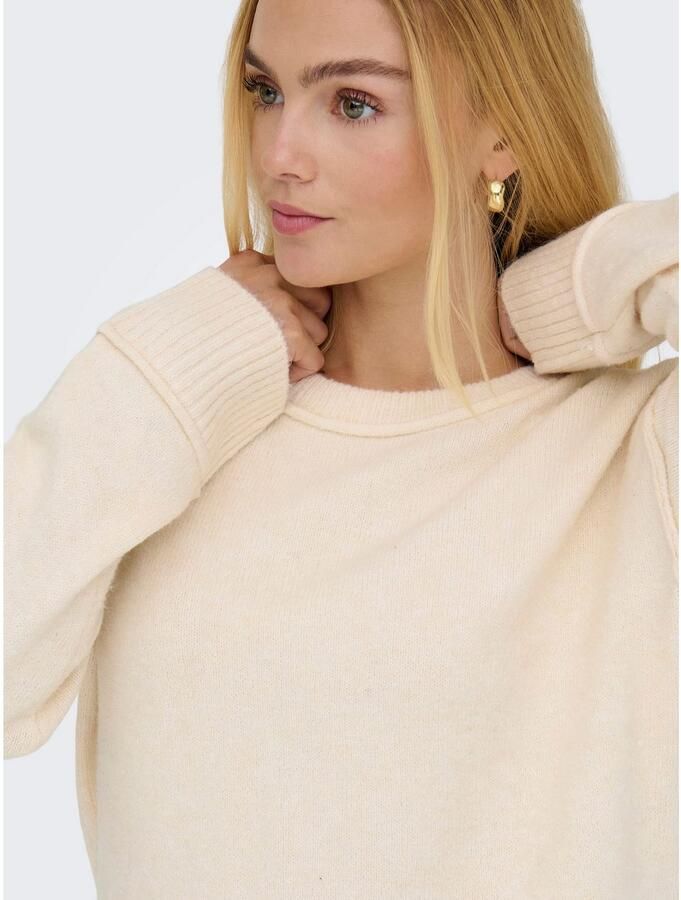 Only Gebreide trui ONLHAZEL LS DETAIL O-NECK BF KNT - Foto 2