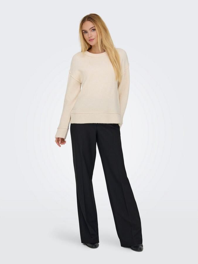Only Gebreide trui ONLHAZEL LS DETAIL O-NECK BF KNT - Foto 4