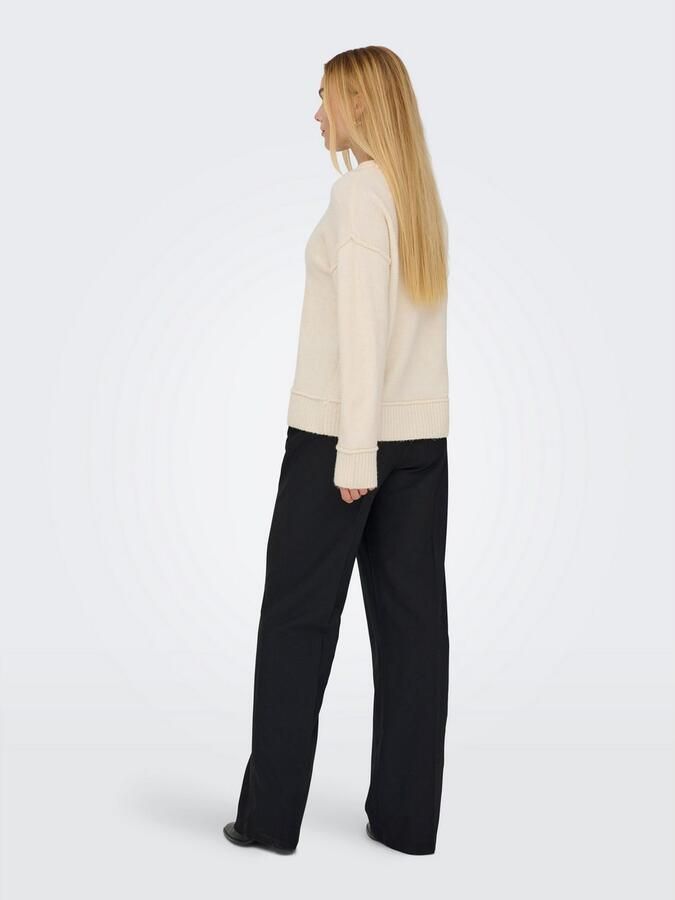 Only Gebreide trui ONLHAZEL LS DETAIL O-NECK BF KNT - Foto 5