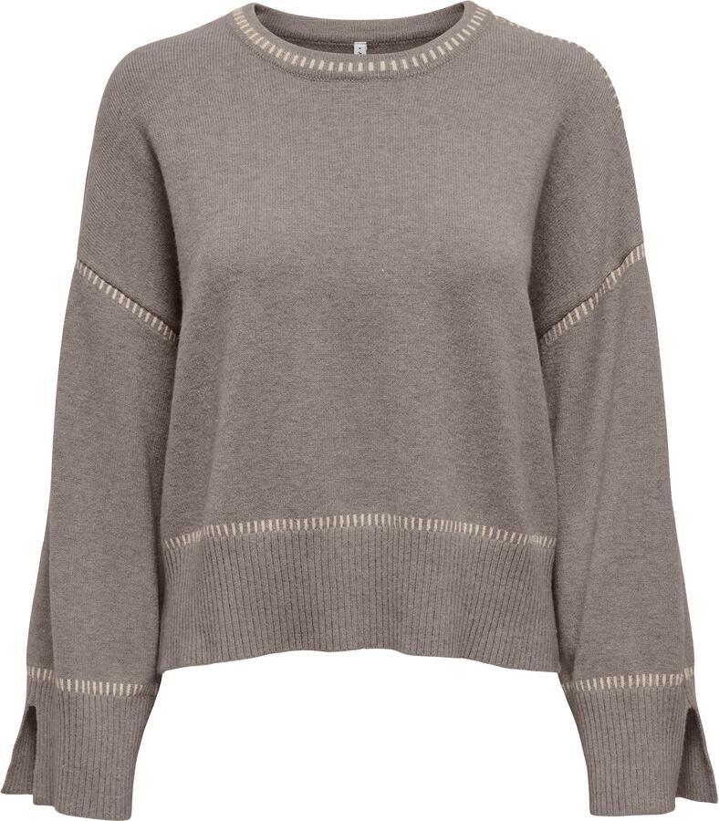 Only Gebreide trui ONLIBI LS STITCH O-NECK CC KNT