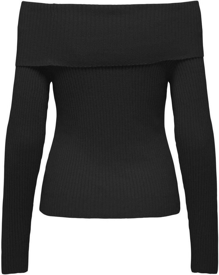 Only Slim fit gebreide pullover met off shoulder-mouwen model 'KATIA'