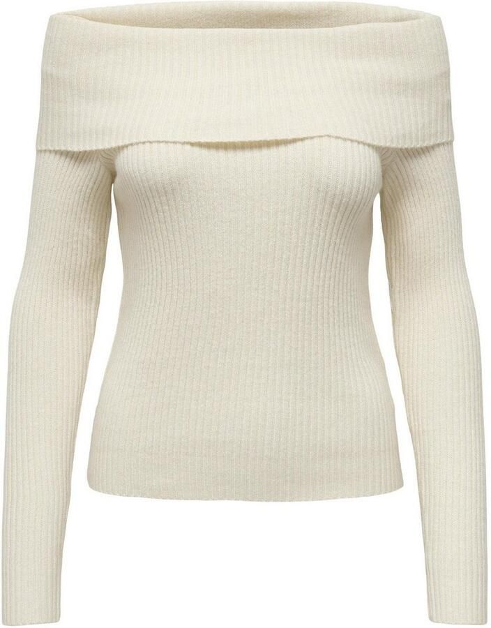 Only Slim fit gebreide pullover met off shoulder-mouwen model 'KATIA' - Foto 4