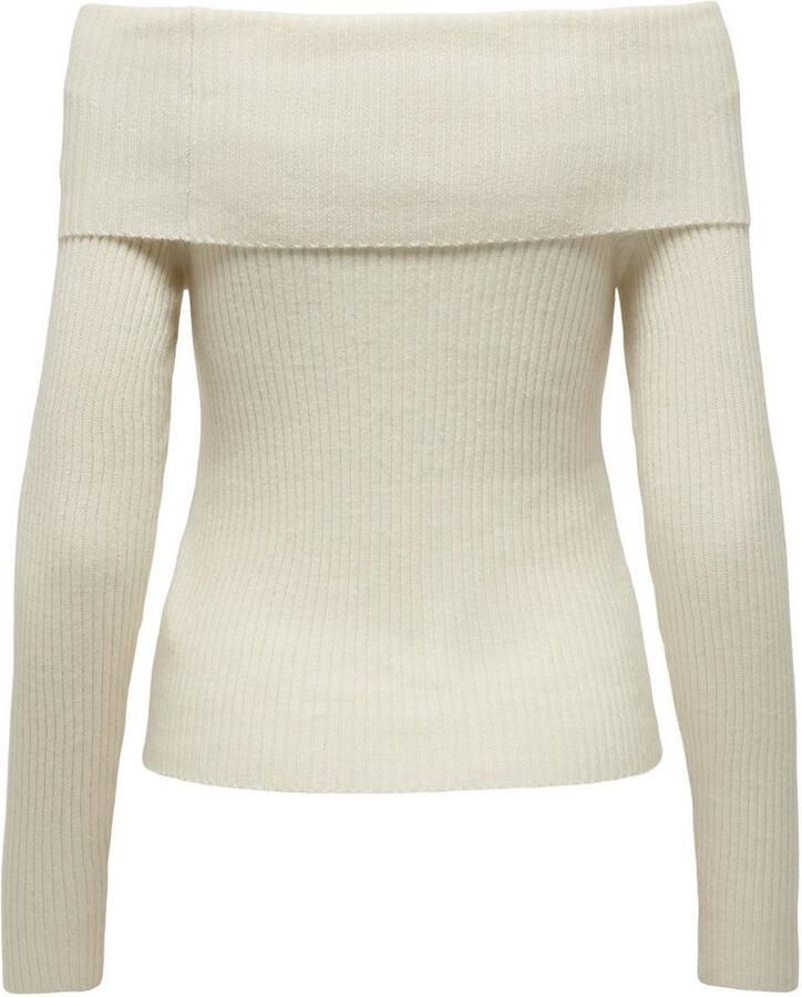Only Slim fit gebreide pullover met off shoulder-mouwen model 'KATIA' - Foto 3