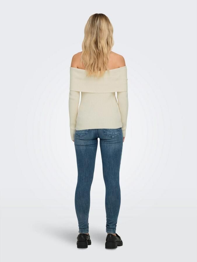 Only Slim fit gebreide pullover met off shoulder-mouwen model 'KATIA' - Foto 12