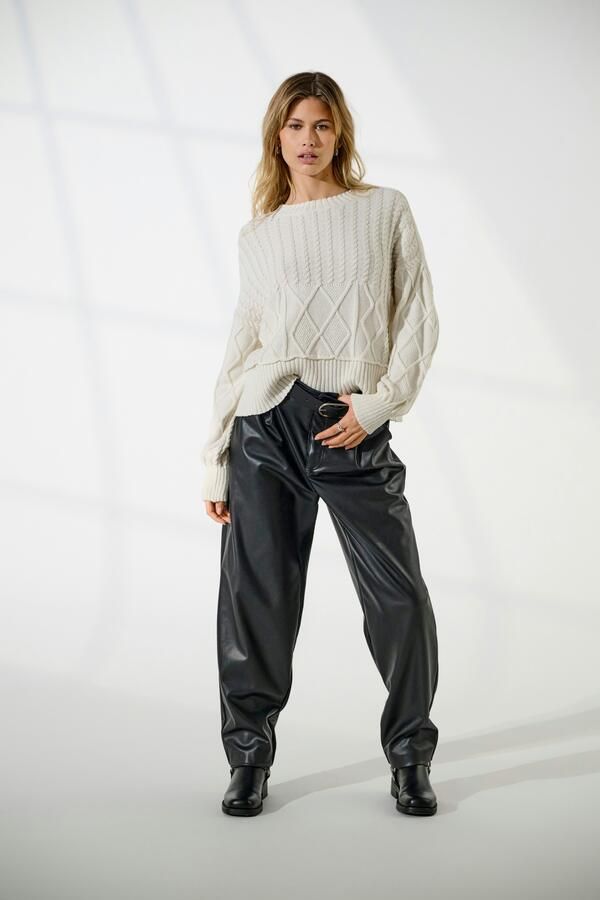 Only Gebreide trui ONLKAYA LIFE LS LOOSE CABLE ONECK CC KNT - Foto 2