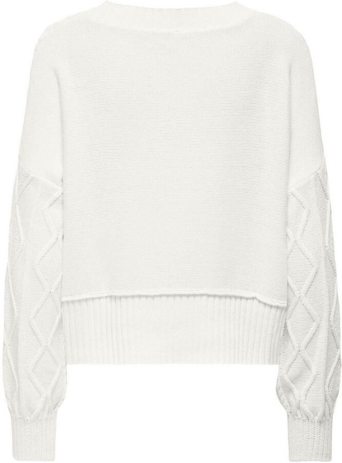 Only Gebreide trui ONLKAYA LIFE LS LOOSE CABLE ONECK CC KNT