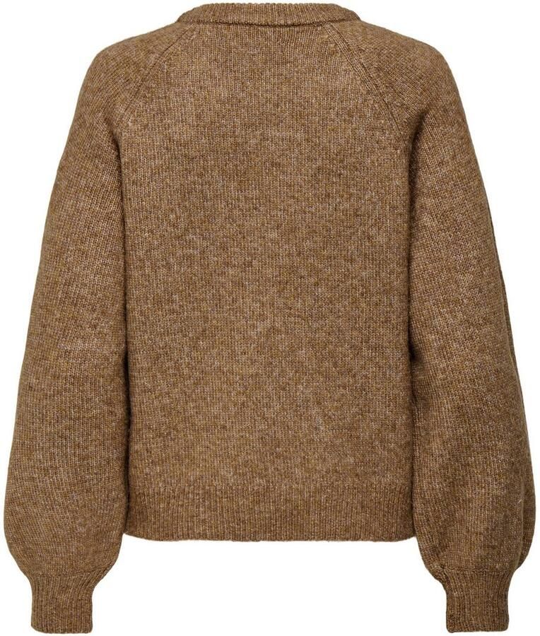 Only Gebreide trui ONLLAUREN LIFE LS O-NECK BUTTON KNT