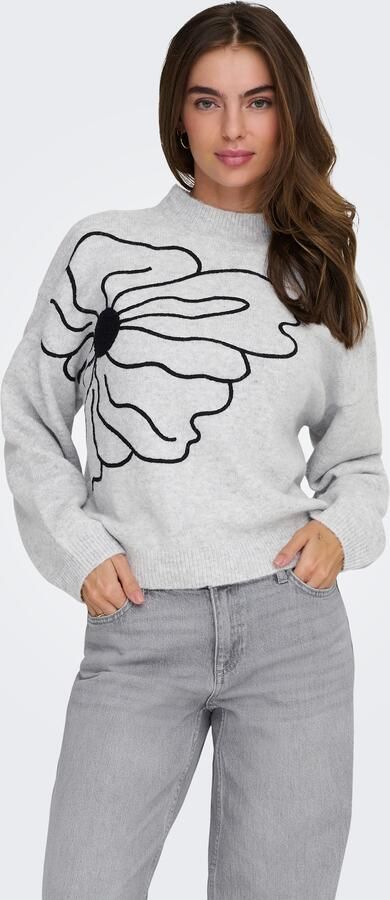 Only Gebreide trui ONLLOI LS HIGH NECK FLOWER PULL EX KNT - Foto 7