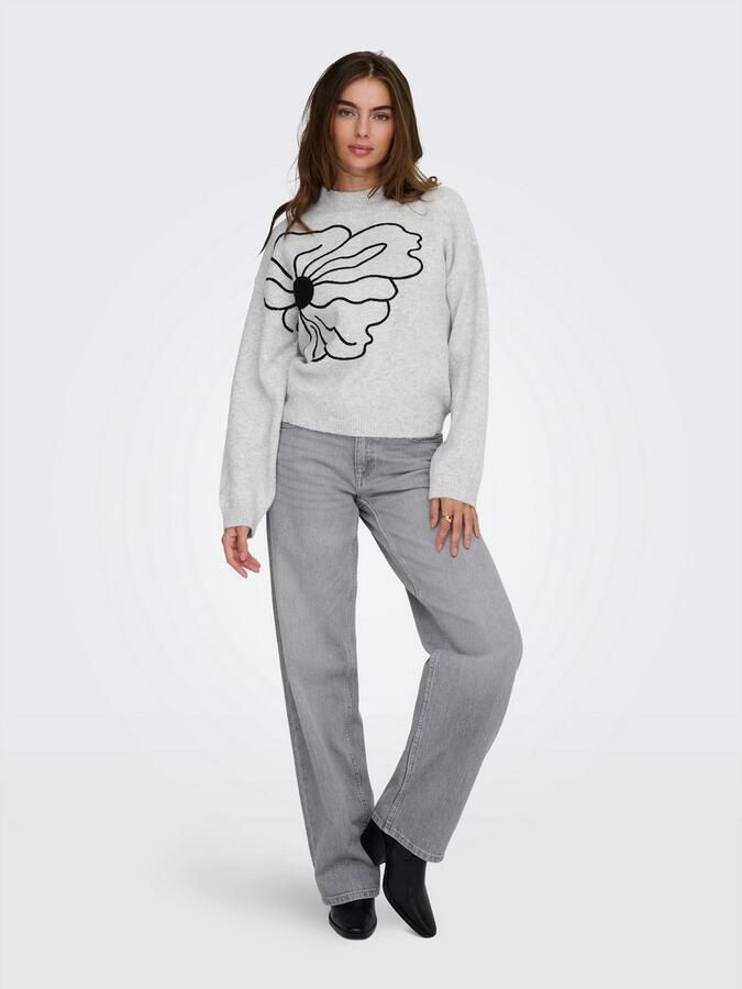 Only Gebreide trui ONLLOI LS HIGH NECK FLOWER PULL EX KNT - Foto 6