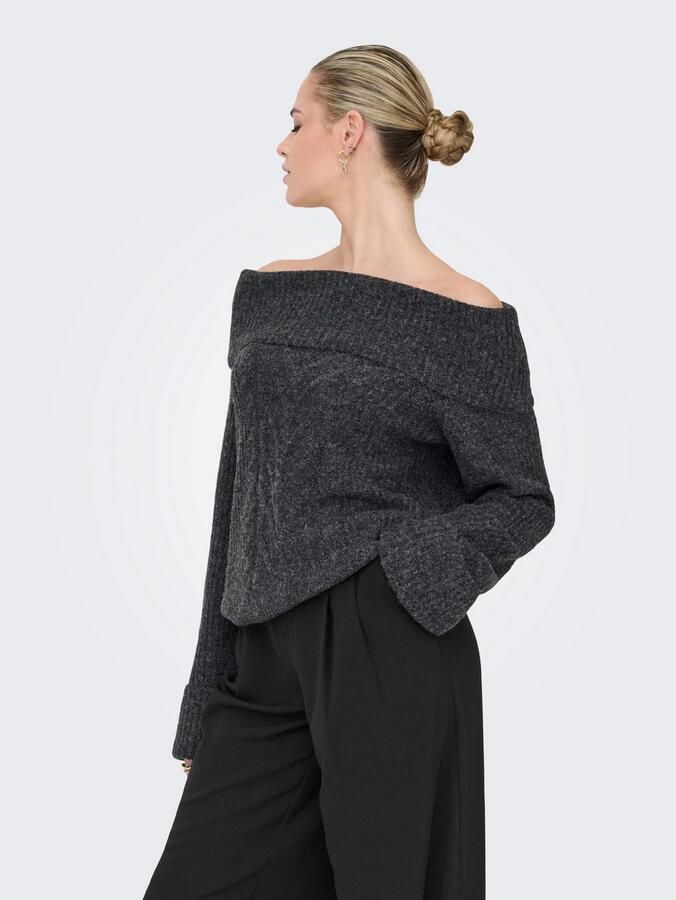 Only Gebreide trui ONLLUNA LS OFF SHOULDER PULLOVER KNT - Foto 6