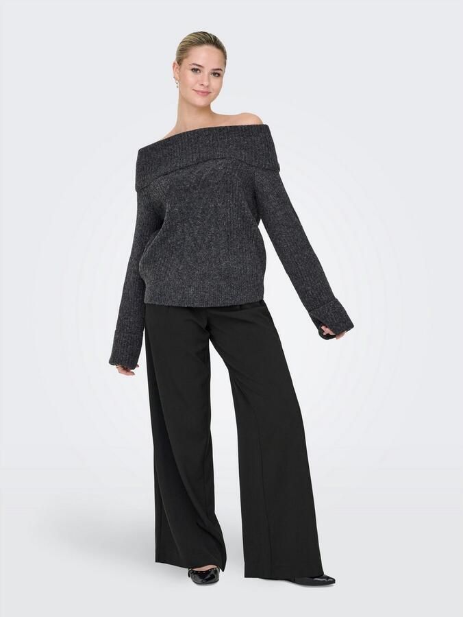 Only Gebreide trui ONLLUNA LS OFF SHOULDER PULLOVER KNT - Foto 3