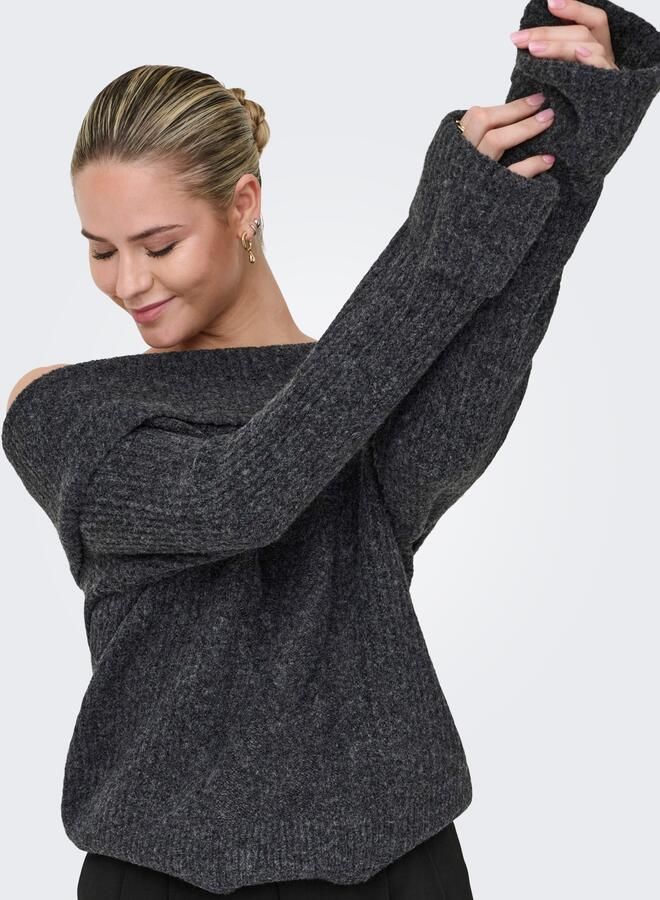 Only Gebreide trui ONLLUNA LS OFF SHOULDER PULLOVER KNT - Foto 5