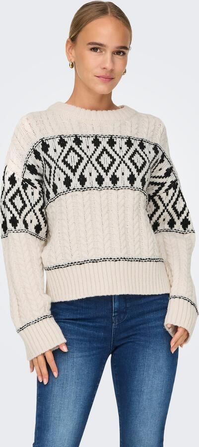 Only Regular fit gebreide pullover met ribboorden model 'MARENT' - Foto 8