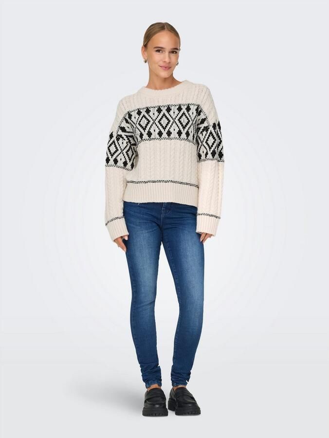 Only Regular fit gebreide pullover met ribboorden model 'MARENT' - Foto 5