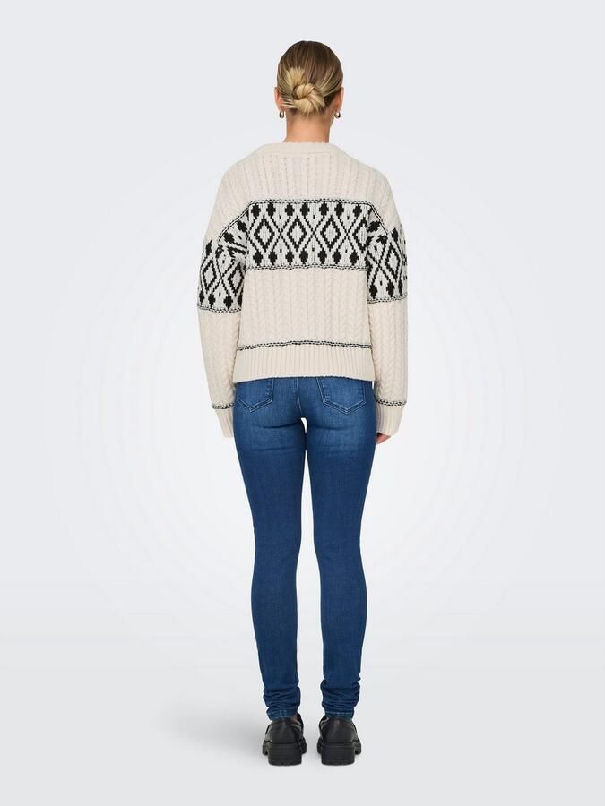 Only Regular fit gebreide pullover met ribboorden model 'MARENT' - Foto 7