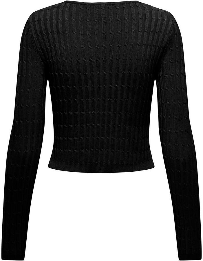 Only Gebreide trui ONLMEDDI LS CABLE CROP O-NECK CC KNT - Foto 2