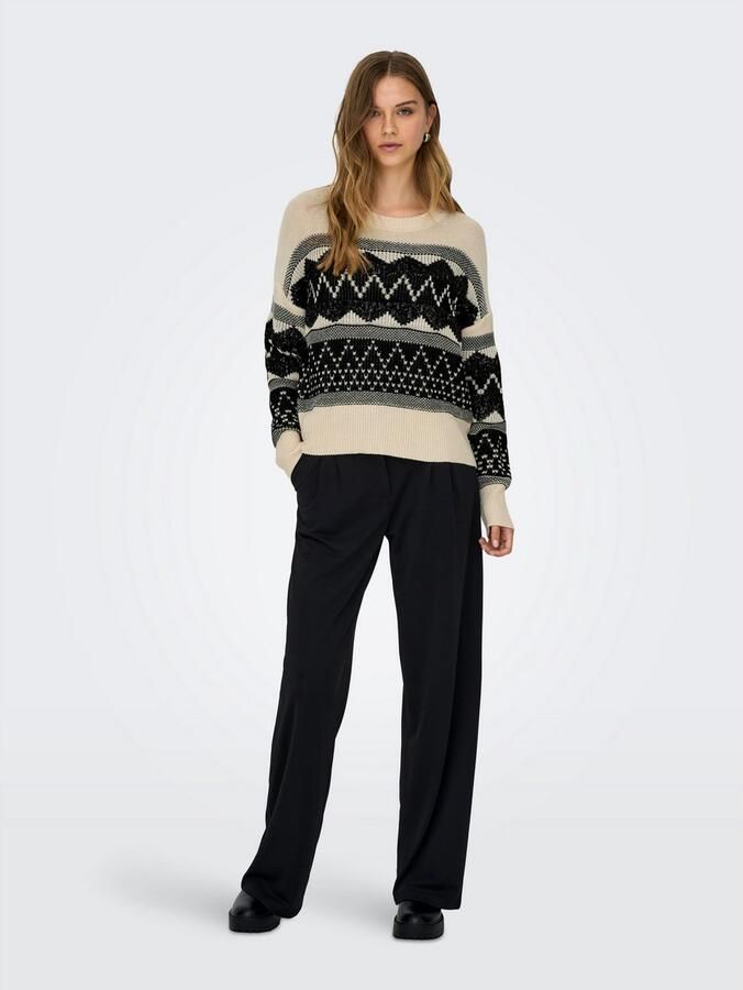 Only Gebreide trui ONLMELINE LS SEQUIN O-NECK KNT - Foto 2