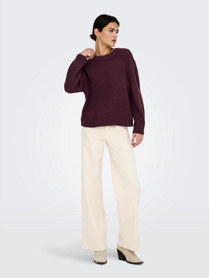 Only Gebreide trui ONLMILOUZ LS RIB PULLOVER KNT NOOS - Foto 4