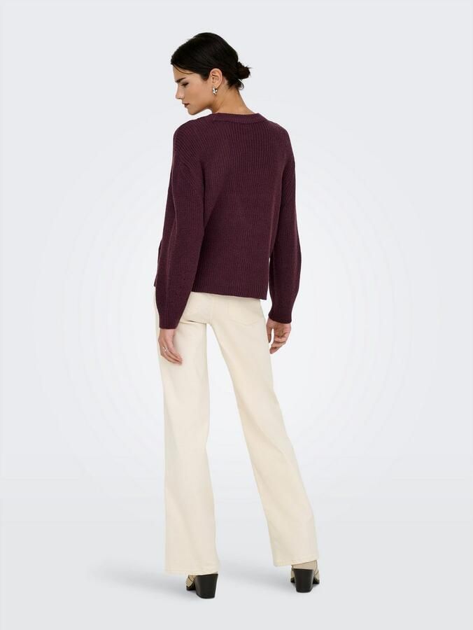 Only Gebreide trui ONLMILOUZ LS RIB PULLOVER KNT NOOS - Foto 5