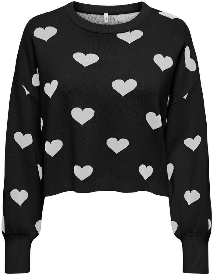Only Gebreide trui ONLMONTANA LS JQ O-NECK CC KNT