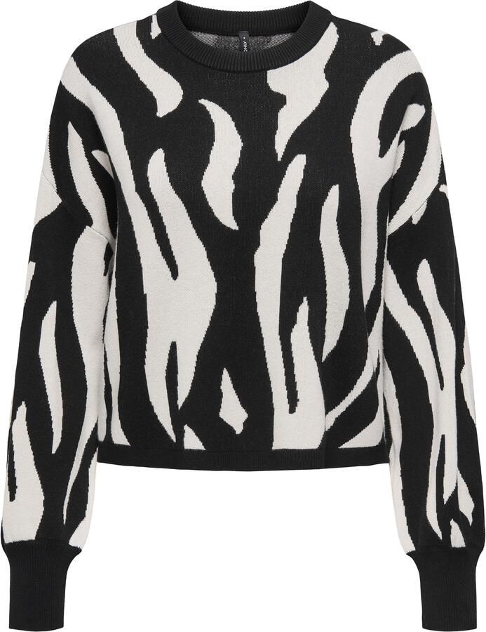 Only Gebreide trui ONLMONTANA LS JQ O-NECK CC KNT - Foto 2
