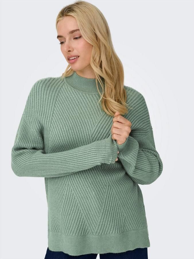 Only Gebreide trui ONLNELI LS HIGHNECK RIB PULLOVER EX KNT - Foto 2