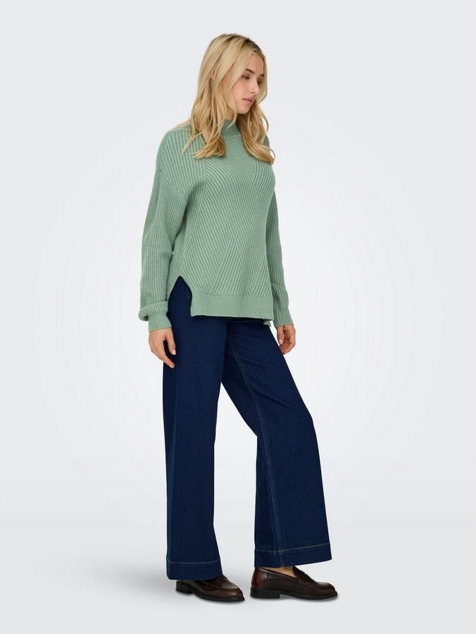 Only Gebreide trui ONLNELI LS HIGHNECK RIB PULLOVER EX KNT - Foto 3