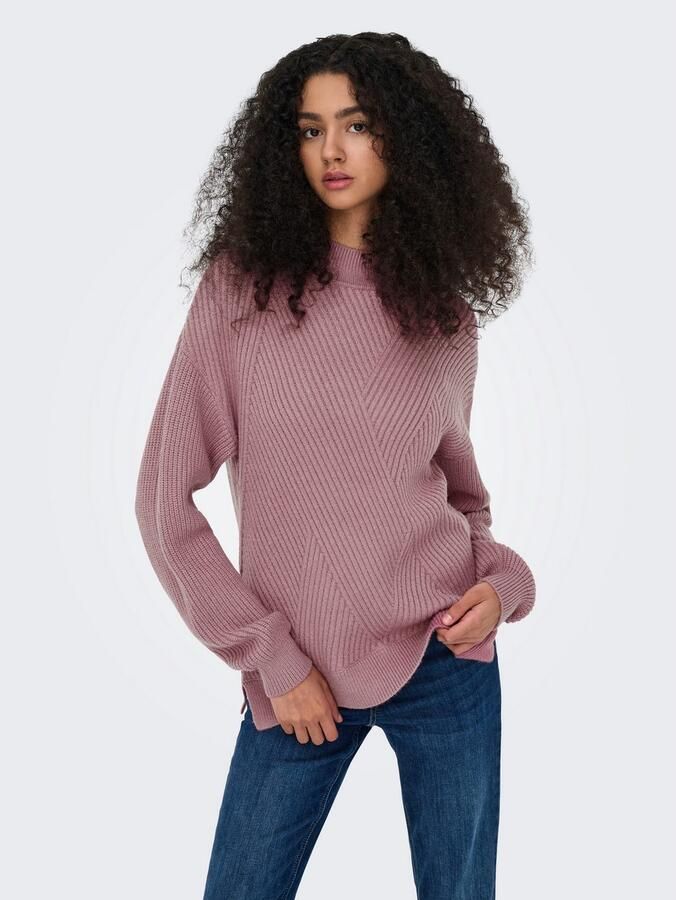Only Gebreide trui ONLNELI LS HIGHNECK RIB PULLOVER EX KNT - Foto 2