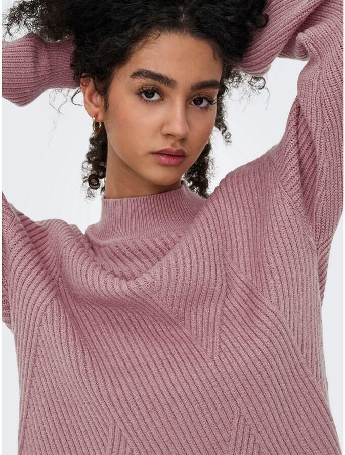 Only Gebreide trui ONLNELI LS HIGHNECK RIB PULLOVER EX KNT