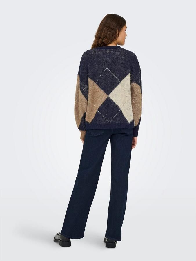 Only Gebreide trui ONLNOEME LIFE LS JQ O-NECK KNT - Foto 6