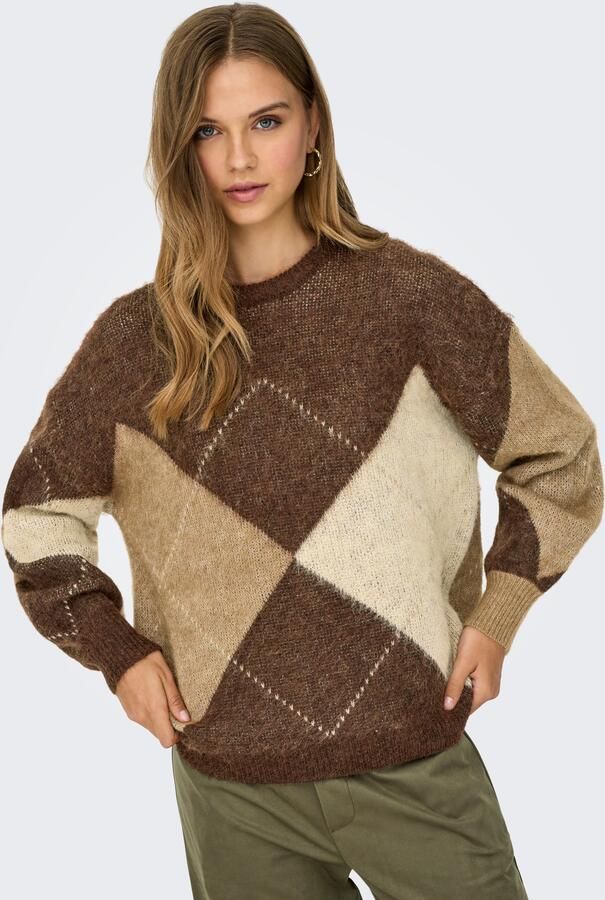 Only Gebreide trui ONLNOEME LIFE LS JQ O-NECK KNT - Foto 7