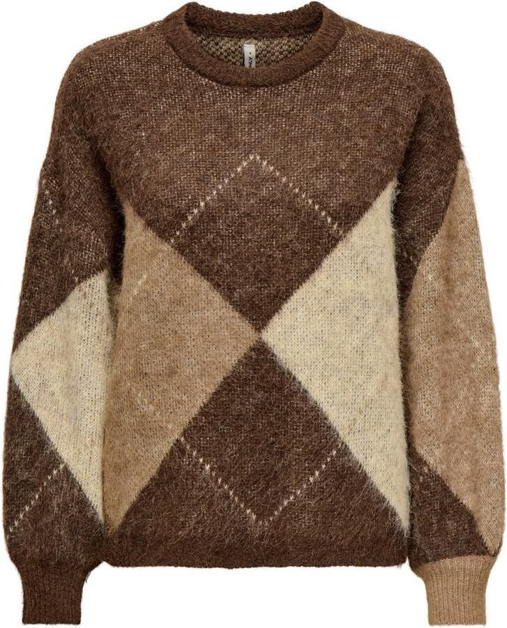 Only Gebreide trui ONLNOEME LIFE LS JQ O-NECK KNT - Foto 2