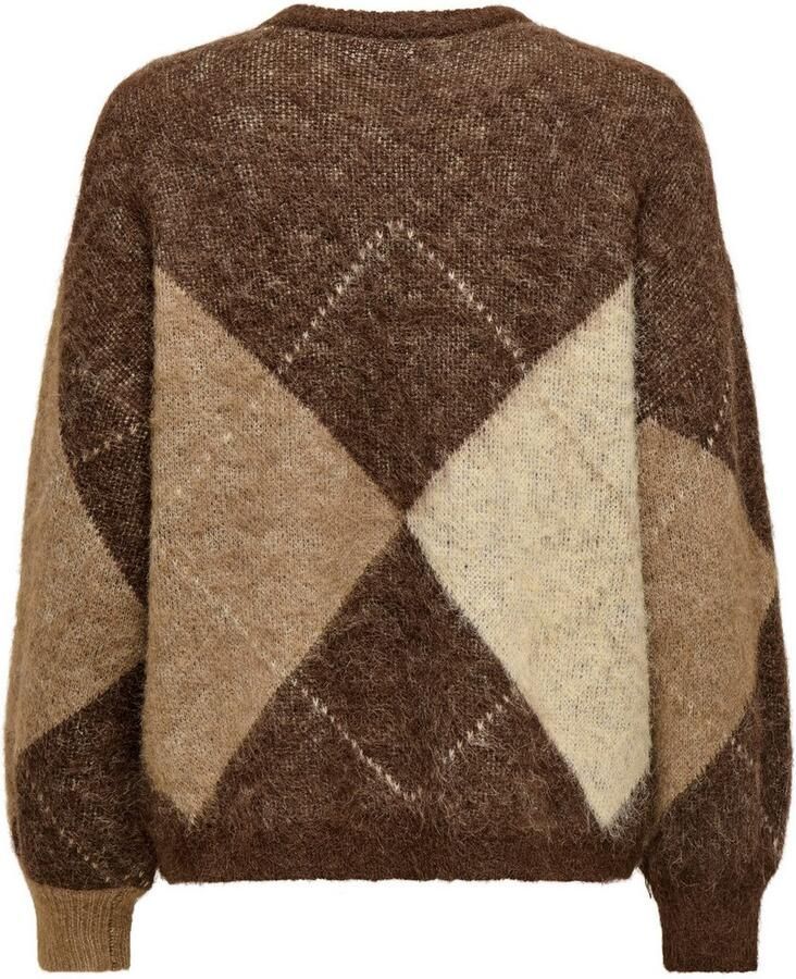 Only Gebreide trui ONLNOEME LIFE LS JQ O-NECK KNT