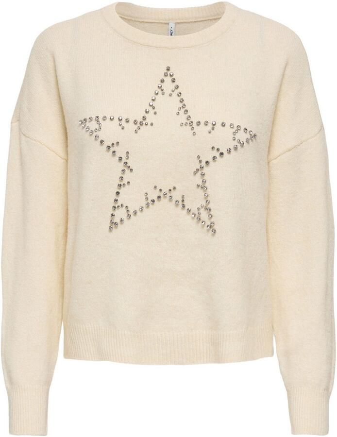 Only Gebreide trui ONLRENATA LS O-NECK BLING KNT